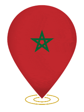Morocco Drop Pin Ring animated flag GIF