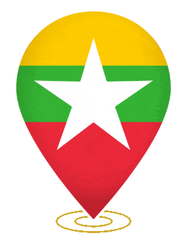 Myanmar Drop Pin Ring animated flag GIF