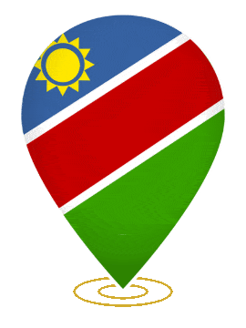 Namibia Drop Pin Ring animated flag GIF