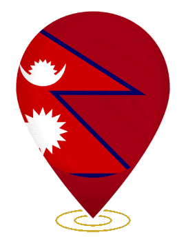 Nepal Drop Pin Ring animated flag GIF