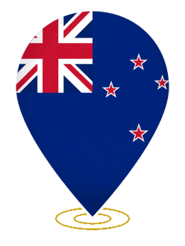 New Zealand Drop Pin Ring animated flag GIF