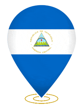 Nicaragua Drop Pin Ring animated flag GIF