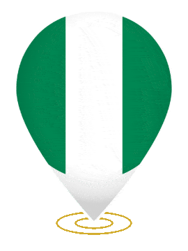 Nigeria Drop Pin Ring animated flag GIF