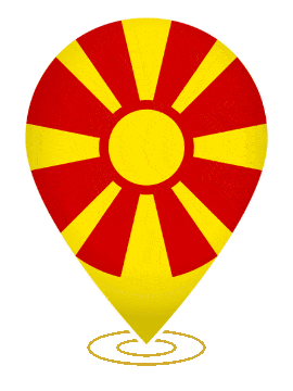 North Macedonia Drop Pin Ring animated flag GIF