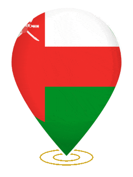 Oman Drop Pin Ring animated flag GIF
