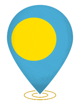 Palau Drop Pin Ring animated flag GIF