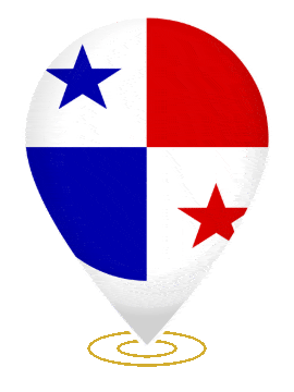 Panama Drop Pin Ring animated flag GIF