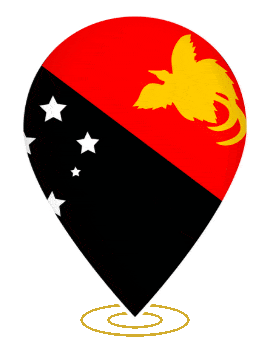 Papua New Guinea Drop Pin Ring animated flag GIF