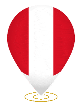 Peru Drop Pin Ring animated flag GIF