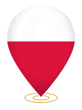 Poland Drop Pin Ring animated flag GIF