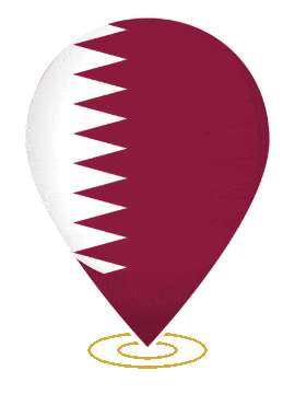 Qatar Drop Pin Ring animated flag GIF