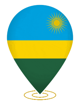 Rwanda Drop Pin Ring animated flag GIF