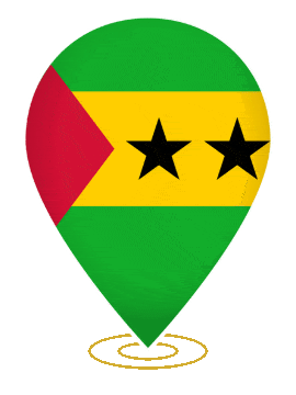 São Tomé and Príncipe Drop Pin Ring animated flag GIF