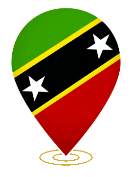 Saint Kitts And Nevis Drop Pin Ring animated flag GIF