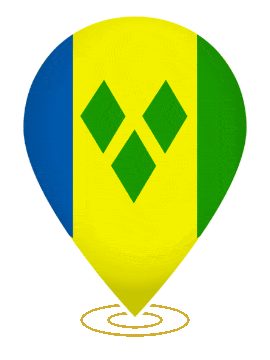 Saint Vincent And The Grenadines Drop Pin Ring animated flag GIF