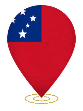 Samoa Drop Pin Ring animated flag GIF