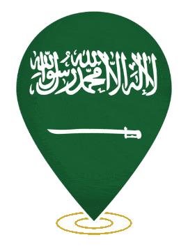 Saudi Arabia Drop Pin Ring animated flag GIF