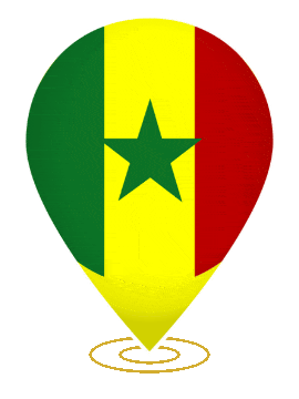 Senegal Drop Pin Ring animated flag GIF