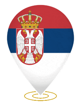 Serbia Drop Pin Ring animated flag GIF