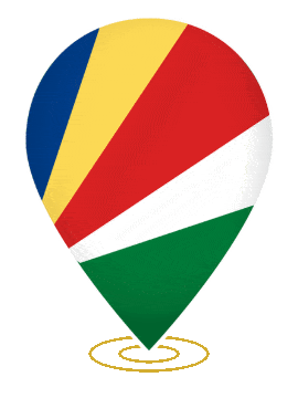 Seychelles Drop Pin Ring animated flag GIF