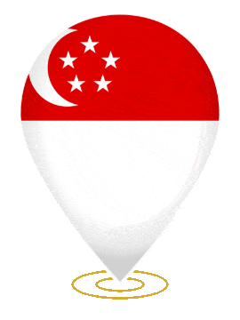Singapore Drop Pin Ring animated flag GIF