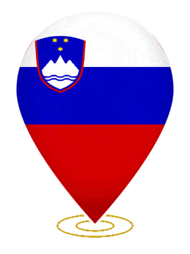 Slovenia Drop Pin Ring animated flag GIF