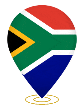 South Africa Drop Pin Ring animated flag GIF