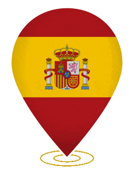 Spain Drop Pin Ring animated flag GIF