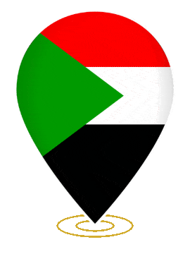 Sudan Drop Pin Ring animated flag GIF