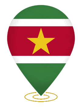 Suriname Drop Pin Ring animated flag GIF