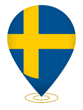 Sweden Drop Pin Ring animated flag GIF