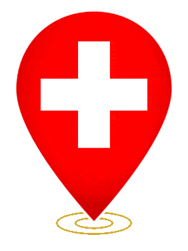 Switzerland Drop Pin Ring animated flag GIF