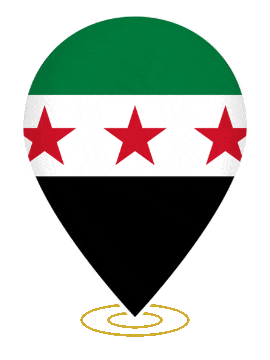 Syria Drop Pin Ring animated flag GIF