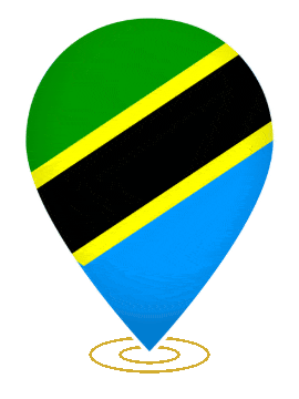 Tanzania Drop Pin Ring animated flag GIF