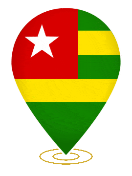 Togo Drop Pin Ring animated flag GIF