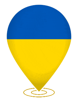 Ukraine Drop Pin Ring animated flag GIF