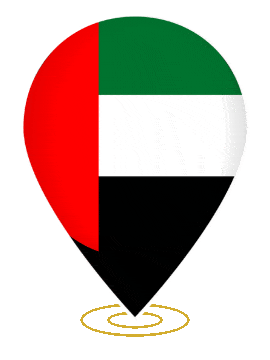 United Arab Emirates Drop Pin Ring animated flag GIF