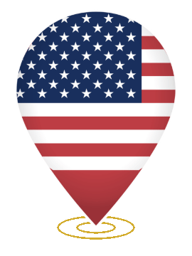 Drop Pin Ring US flag