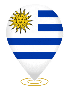Uruguay Drop Pin Ring animated flag GIF