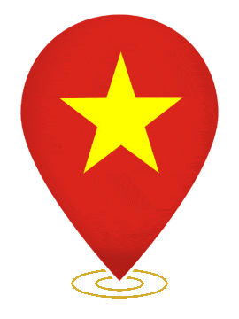 Vietnam Drop Pin Ring animated flag GIF