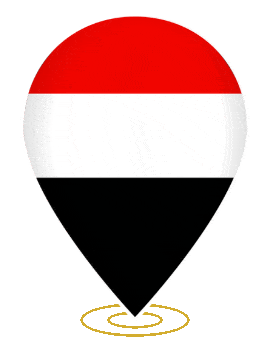 Yemen Drop Pin Ring animated flag GIF