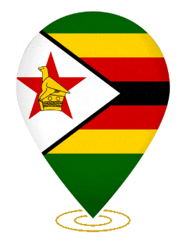 Zimbabwe Drop Pin Ring animated flag GIF