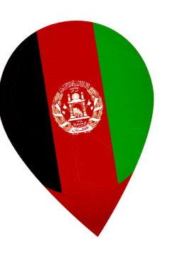 Afghanistan Drop Pin Wobble animated flag GIF
