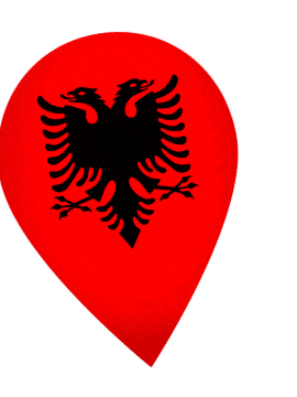 Albania Drop Pin Wobble animated flag GIF