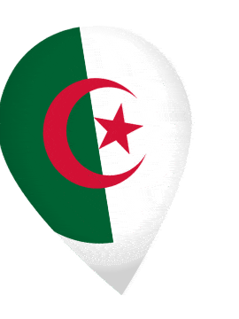 Algeria Drop Pin Wobble animated flag GIF