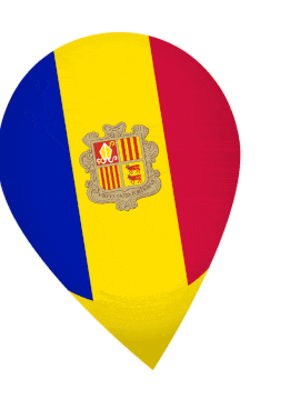 Andorra Drop Pin Wobble animated flag GIF