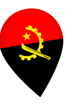 Angola Drop Pin Wobble animated flag GIF