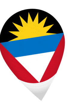 Antigua And Barbuda Drop Pin Wobble animated flag GIF