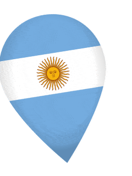 Argentina Drop Pin Wobble animated flag GIF