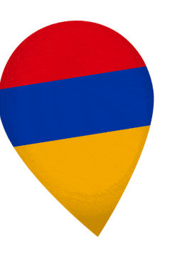 Armenia Drop Pin Wobble animated flag GIF